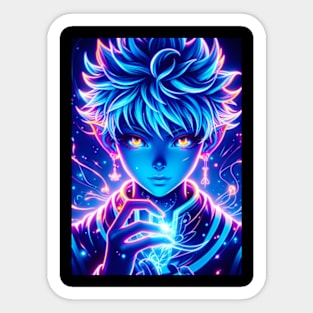 Killua zoldyck neon Sticker